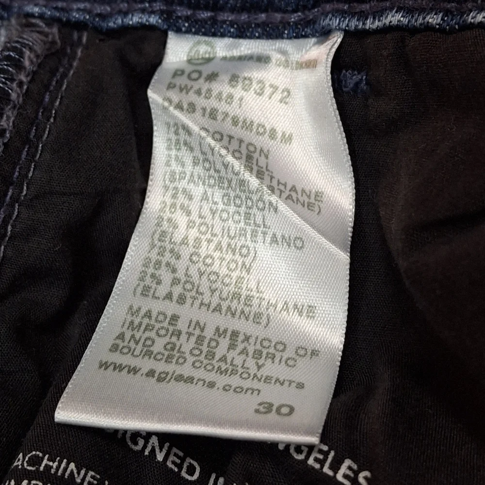 AG Adriano Goldschmied DANEEL High-Rise Wide Leg Crop Denim Jeans Women Size 30 - Picture 11 of 16